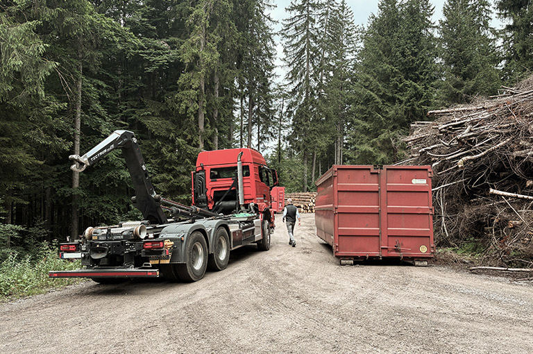 TECTRUM im Einsatz beim Hackschnitzeltransport TECTRUM im Einsatz beim Hackschnitzeltransport